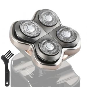Quatre Lames de Rasoir Compatible avec Skull Shaver Pitbull, Palm & Butterfly Kiss Shavers Baron PRO 4 Replacement T&ecirc;tes Rasage Electrique Homme Rasage de T&ecirc;te Chauve Coupe Pr&eacute;cise (Bouge-FR, neuf)