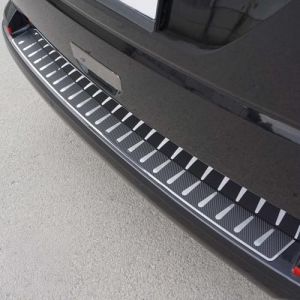 Protection Seuil de Pare-Chocs arri&egrave;re - Compatible avec VW Transporter T6.1 2019-2021 - Couverture de Seuil de Coffre - Bande Seuil de Chargement - Style &eacute;l&eacute;gant - en Fibre de Carbone Chrom&eacute; (omacfrance, neuf)