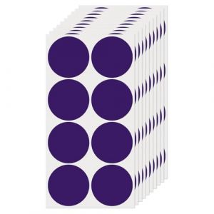 FINDAT Gommettes Autocollantes Rondes 50 mm Violet 80 &Eacute;tiquettes Couleur Codage Cercle Feuille Points pour Bureau Maison Entrep&ocirc;t (ZHIYUU, neuf)