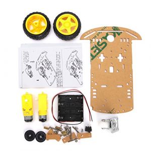 DollaTek Encodeur Intelligent de Vitesse de kit de ch&acirc;ssis de bo&icirc;te de Batterie de Voiture de Robot de Moteur pour Arduino (DollaTek, neuf)