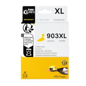 FranceToner - 903XL - Cartouche d'encre Compatible avec HP 903XL - Jaune Taille XL - pour OFFICEJET 6950-6950 - 6951-6951 All in One - HP OFFICEJET Pro 6860-6860 All in One (FranceToner, neuf)