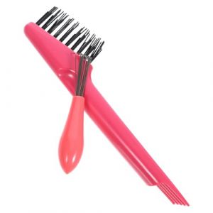 DEARMAMY 1 Ensemble Nettoyer le peigne à griffe démêler brosse de nettoyage de peigne à cheveux nettoyeur pinceau peigne nettoyant fournitures de salon abdos rose (Liiane, neuf)