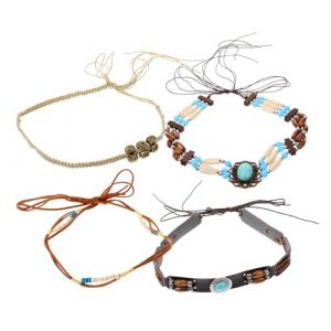 Beavorty 4 Pièces garniture de chapeau Bandes de chapeau de cowboy bricolage ceintures de chapeau sangle pour chapeau de paille bande de chapeau de femmes Polyester (fibre de polyester) (T Innovation·HX, neuf)