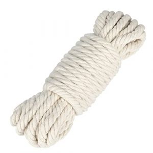 KINGLAKE 12 mm Corde Macramé, 10 m Corde en Coton Naturel Fil Macramé - pour Travaux Manuels, Jardinage, Emballage, Décoration (JH Gardening, neuf)