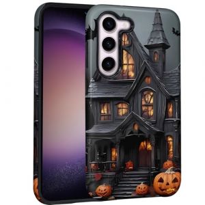 Mainrenka Coque de protection pour Samsung Galaxy S23, motif de citrouille, fant&ocirc;me, t&ecirc;te de mort et fleurs, r&eacute;sistante aux chocs (Mainrenka Store, neuf)