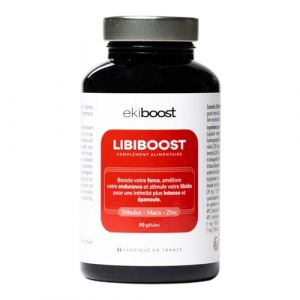 Performance Masculine | Testost&eacute;rone Homme | Vigueur & Endurance | Booster Libido | Maca, Tribulus, Ashwagandha & Magn&eacute;sium | LIBIBOOST | 90 G&eacute;lules | Compl&eacute;ment Alimentaire Homme | Fabriqu&eacute; en France (EKIBOOST, neuf)