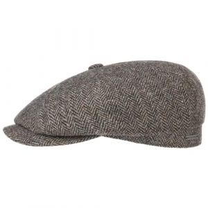 STETSON Casquette Hatteras Classic Wool Homme - Type Gavroche Laine avec visi&egrave;re, Doublure, Doublure Automne-Hiver - 58 cm Marron fonc&eacute; (Chapeaushop, neuf)