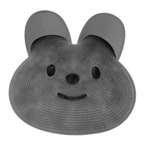 ERYUE Tapis de Nettoyage de Pieds Antid&eacute;rapant en Silicone, Coussin Nettoyage Douche Massage Confortable pour Enlever les Peaux Mortes et Se D&eacute;tendre, pour Douche/baignoire/salle Bain, Blanc (Gris) (CHAOLIMEI, neuf)