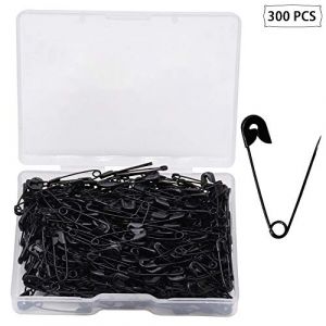 YOFASEN &Eacute;pingles de s&ucirc;ret&eacute; 300 pi&egrave;ces - &Eacute;pingles &agrave; nourrice Petites et Grandes &Eacute;pingle plaqu&eacute;e Nickel - pour v&ecirc;tement Art Craft Couture Utilisation pour Le Bureau &agrave; Domicile, Noir, 18 mm (YOFASEN, neuf)