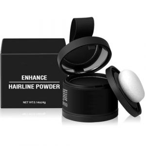 Nivaro Polvo Capilar, Nivaro Polvo Densificador Instantáneo, poudre de couverture instantanée, retouche de couverture des cheveux gris, ombre contour imperméable à l'eau avec miroir (noir) (datongshiyuangongshangmaoyouxiangongs, neuf)