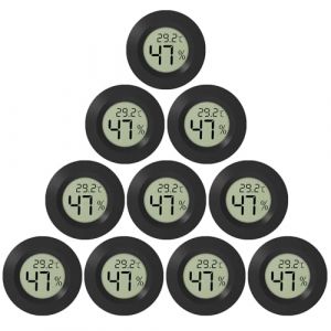 10 Pi&egrave;ces Thermometre Hygrometre Interieur, Thermometre Interieur, Hygrometre Interieur, Mini Thermom&egrave;tres Et Hygrom&egrave;tres Num&eacute;riques Lcd, Thermo Hygrom&egrave;tre Indicateur Pour Cave &Agrave; Effet De Serre (CANZHOUH, neuf)