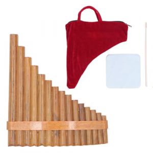 Fl&ucirc;te de Pan professionnelle en bois, 15 tuyaux, cl&eacute; G, Instrument de musique &agrave; vent, fl&ucirc;te de po&ecirc;le (Main gauche) (Bvllting, neuf)