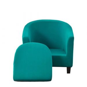 JUNLEBUYI Housse De Fauteuil Club Ensemble De Deux Pi&egrave;ces Housse De Fauteuil Chesterfield Extensible Salon Fauteuil Cabriolet Tub Chair avec Housse De Coussin (11#) (JUNLEBUYI, neuf)