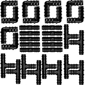 30 Pi&egrave;ces Kit D'irrigation,Kit D'irrigation Automatique,Connecteur Arrosage 16mm,Arrosage Goutte &agrave; Goutte Connecteur,Tee Raccord Irrigation,Raccord Coude Tuyau Arrosage (Gl&uuml;cksbambus, neuf)