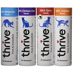 Thrive Friandises pour chat &ndash; Assortiment poulet, poisson blanc, thon et foie de poulet (lot 4) (UpToPet, neuf)