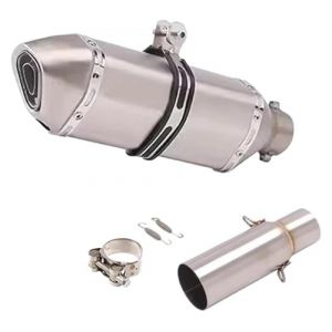 Pour P&IAGGIO Pour BEVERLY 125 300 MP3 125 250 300 LT X10 2008-2016 Moto &Eacute;chappement Bras Interm&eacute;diaire Tuyau Silencieux silencieux d&eacute;chappement(Type C) (恩悦百货店, neuf)