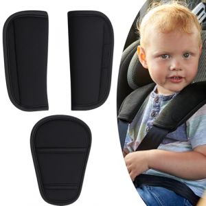 kelav Protege Ceinture Voiture Enfant,3 Pièces Noir Protection Ceinture de Sécurité,Universal Coussin Voiture Enfant Amovible Poussette,pour Porte-BéBé ProtéGer Cou Epaules (ZILLIONZ TRADING LTD, neuf)