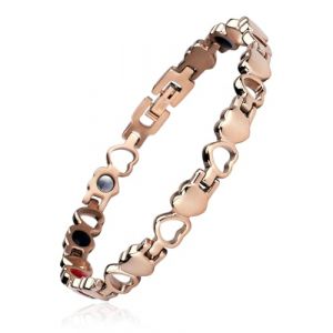 FUGLUS Bracelet Magn&eacute;tique Femme, bracelet cuivre，bracelet cuivre femme,bracelet magn&eacute;tique femme en cuivre pur,Bracelet Aimant&eacute; en Cuivre Massif (or rose) (BOOKING PRICELESS, neuf)