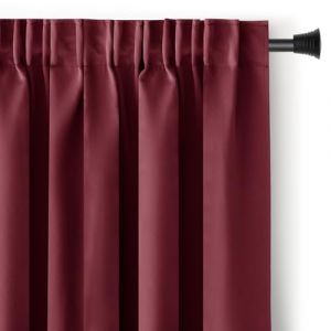 AmeliaHome Blackout Rideau occultant 140 x 245 cm - Bordeaux - 1 pièce - Rideau occultant - Décoration de fenêtre - Rideau décoratif - Blackout (shop_decoking, neuf)