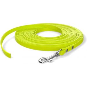 5m Laisse à Pister, Laisse de Chien, 1 Mousqueton, Jaune Fluo, Extra étroit, résistant à la saleté et à l'eau (LUGIUM, neuf)
