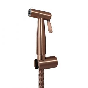 Ksunun Kit Bidet WC avec Douchette - Pulvérisateur de Bidet à Main en Laiton - Pomme de Douche Toilette avec Tuyau et Support Kit Douchette WC Mural, pour l'hygiène Personnelle,Rose Gold (DeGuMen, neuf)