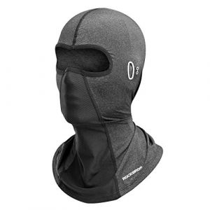 ROCKBROS Cagoule d'&eacute;t&eacute; de Sport Moto V&eacute;lo Protection UV pour Homme Femme, Cache Cou Balaclava UPF 50+, Visage Bandanas pour Les Myopes, Longue Gris avec Trous de Lunettes (RockBrosbike, neuf)