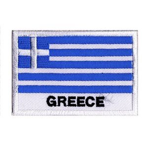 Patche &Eacute;cusson Gr&egrave;ce Drapeau Grec Patch Brod&eacute; A Coudre (Naga.Hitam, neuf)