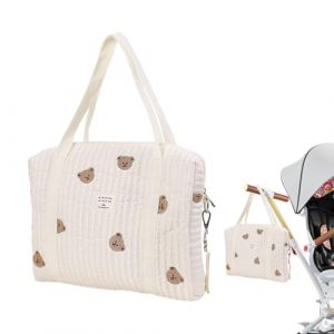 Sac De Maternité Pour Sac Bébé , Grande Capacité Brodé Sacs À Langer Pour Bébé Maternité Valise ,Sacs À Langer Fourre-tout Brodé En Coton Doux Couches Pour Maman, Fourre-tout De Voyage Multifonction (lanotebleue, neuf)