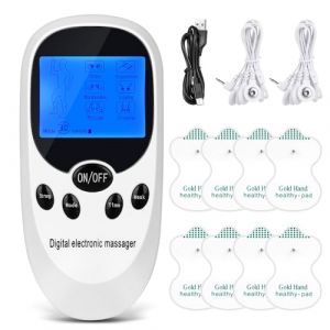 PLLYPE TENS EMS Electrostimulateur Musculair, Stimulateur Musculaire Tens, Appareils Courant Stimulation TENS à 2 Canaux, avec 6 modes de massage et 8 électrodes, pour Soulager la Douleur (meng xin yuan dianzi, neuf)