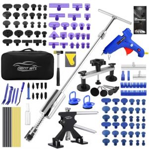 Kit de réparation de Bosses pour Voiture Outils PDR avec Marteau Coulissant, extracteur de Bosse, Pont extracteur, Pistolet à Colle Chaude et pastilles Débosselage sans Peinture pour carrosserie Auto (CarRestore Pro, neuf)