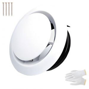 G&eacute;n&eacute;rique Grille Aeration 75 100 125 150 200mm Grille Aeration Reglable 100mm Convient pour VMC Garage Salle de Bain Cuisine(100mm/4in) (YXHJMY, neuf)