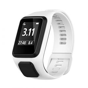 CZhkg Bracelet de Montre pour TomTom 4/TomTom &Eacute;tincelle Strap,Silicone Strap Bracelets Armband Strap Bande avec Fermoir pour Tomtom Runner 2/Runner 3/Golfeur 2/Runner 3 Cardio Watch (Blanc) (CZhkg, neuf)