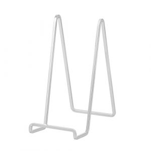 Chevalet Support Presentoir Porte Assiette - Argent Metal Support Assiette Decorative - Support Cadre Photo de Table - Pr&eacute;sentoir de Fer pour Plaque | Livre Cuisine | Carte Postale | Art - 20,5 cm (DIDUDIDU, neuf)