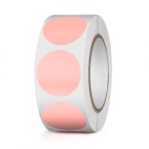 YIKIADA Lot de 500 Étiquettes Thermiques Rondes Adhésives 25 mm Rose Rouleaux Autocollantes Imperméable Amovible Imprimables pour Bureau École QR Inventaire (YIJIADA, neuf)