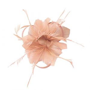Bibi à cheveux pour invités de mariage, chapeau bibi en maille fleurie pour mariage et courses, bibi à plumes rétro tendance élégant en maille pour mariage (fhjvbt, neuf)