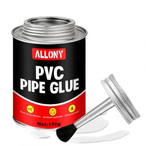 ALLONY Colle PVC Plomberie, Colle Contact, colle Neoprene Gel, colles pour Tuyaux en PVC Rigide, Neoprene pour Raccord de Canalisations Transportant des Fluides Gazeux ou Liquides, 170g (SUQIAN, neuf)