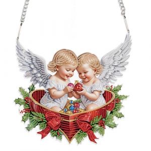 JISHSHAY Ange Diamond Painting Pendentif Ange Diamant Painting Suspension Broderie Diamant Carillon à Vent Puzzle Adulte Suspendu Bricolage Adulte Hanging Point de Croix Guirlande Porte Décoration (PUTIBUTUI-EU, neuf)