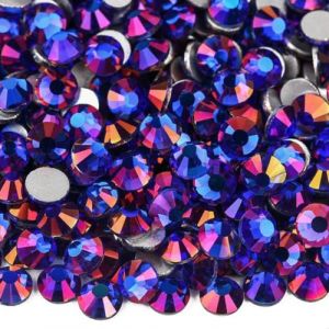 YTYHFEM Décorations d'art d'ongle de Strass Non correcteurs de Taille de mélange de Velours Violet-lumière saphir-SS16-1440piece (qichunxianshuaideyongshangmaoxinggerenduzioz, neuf)
