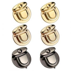 JEXOWIQ Fermoir Cartable - 3pcs Fermoir Sac Attache Cartable Fermoir à Pression Fermoir à Serrure à Poussoir Attache Bouton Boucle Sac à Main Fermoirs pour Sac à Dos Sac Valise Création (GUO  ZEXIAO UK STORE, neuf)