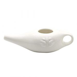 Rosixehird Pot Neti Nasal en Céramique Pot Neti pour Kit De Lavage pour Rinçage Nasal pour Soulagement des Sinus Nettoyant Détoxifiant l (Beaviety, neuf)