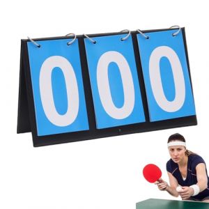 Helweet Tableau de Score Sportif, Tableau de Bord Portable Score, Sports Tableau D'affichage, Tableaux Scores, pour Volley-Ball, Basket-Ball, Tennis de Table, 3 Chiffres, 25 X 16cm (DORRP, neuf)