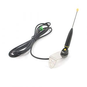 Nice ABF Antenne de réception externe professionnelle 433 MHz 50 Ohm avec câble RG58 de 3,3 m pour portail de garage Portée jusqu'à 250 m Avec montage sur étrier (DOMO SHOP, neuf)