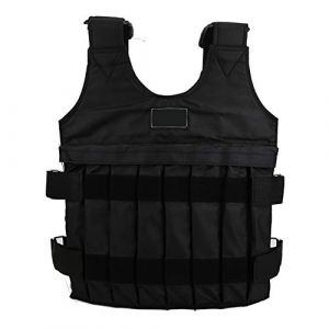 Joyzan Veste Lestée Réglable, Charge Maximale 20 Kg Gilet Lesté équipement D'entraînement Pour Hommes Femmes Force Jogging, Course, Entraînement, Marche, Sans Sable Ni Plaques D'acier (Enraek, neuf)