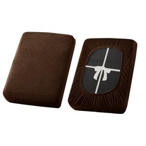 ZYBSLCSY Jacquard &eacute;lastique Housse Coussin Caravane, Antid&eacute;rapant Housse Banquette Camping-Car avec La&ccedil;age, Housse De Coussin De Canap&eacute; Extensible (Caramel,W50-70cm,D50-70cm) (RUIHESW, neuf)