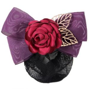 Filet à cheveux en forme de fleur, décor nœud papillon, filet à cheveux, pince à cheveux, filet à chignon, couverture de chignon, accessoires pour cheveux, bijoux de cheveux pour femmes et filles, (Whakano, neuf)