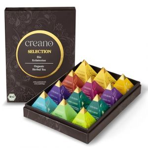 Creano Tisane bio Coffret cadeau « Thé biologique » - 12 sachets de thé pyramide en 9 variétés différentes - 22,5 g - Nouveauté 2024* (Creano, neuf)