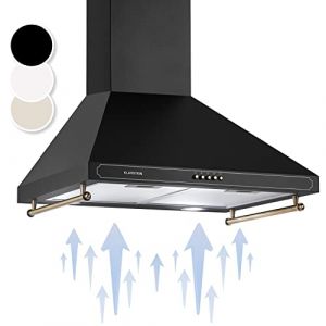 Klarstein Hotte Aspirante 60cm, Hottes de Cuisine avec Filtre de Hotte en Aluminium, Débit d'Air Puissant de 645m³/h, Eclairage LED, Extracteur d'Air Silencieux, Hotte Efficace avec Evacuation (Klarstein France, neuf)