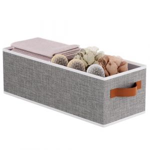 YheenLf Lot de 1 Petit panier de rangement en tissu,Boîte de rangement pliable avec poignée,Petite boîte de rangement pour organiser des étagères, des placards (Gris,38x15.5x13cm) (YheenLf, neuf)