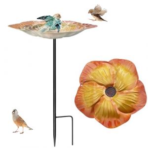 Abreuvoir Oiseaux Exterieur sur Pied, Mangeoire Oiseaux Exterieur sur Pied, Bains pour Oiseaux Sauvages, Decoration pour Jardin Balcon (WBbfbf, neuf)