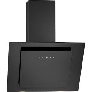 Hotte inclinée noir Bomann DU7603G-noirNoirHotte aspirante sous-structure d'une largeur de 60 cm, Aspiration puissante de 607 m³/h, Eclairage LED efficace (blanc chaud 2W (get goods, neuf)